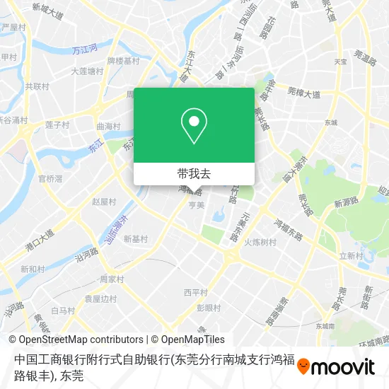 中国工商银行附行式自助银行(东莞分行南城支行鸿福路银丰)地图