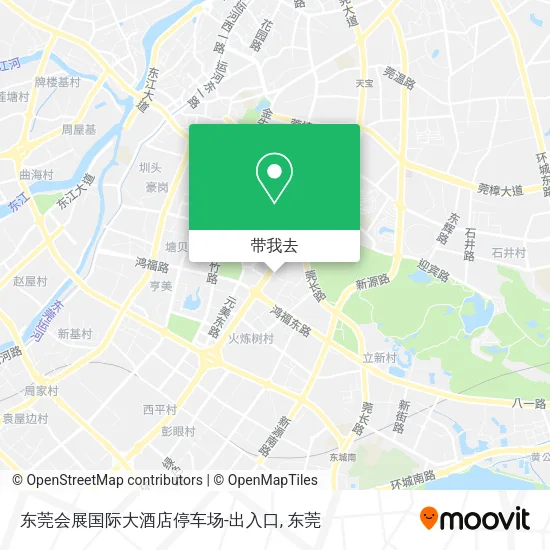 东莞会展国际大酒店停车场-出入口地图