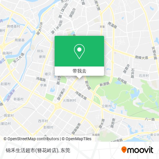 锦禾生活超市(簪花岭店)地图