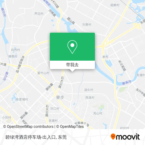 碧绿湾酒店停车场-出入口地图