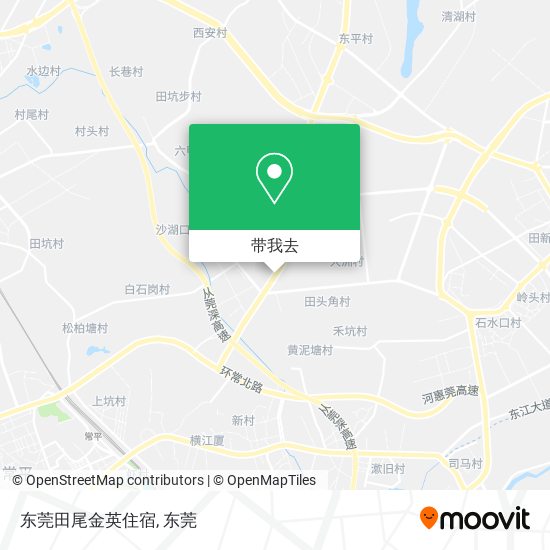 东莞田尾金英住宿地图