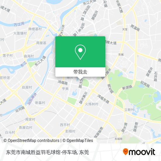 东莞市南城胜益羽毛球馆-停车场地图