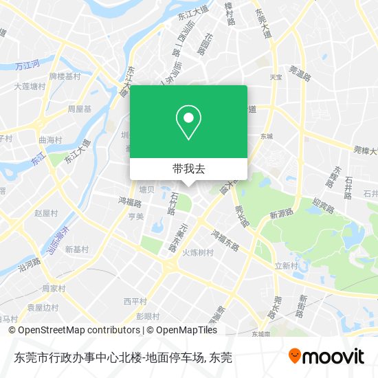 东莞市行政办事中心北楼-地面停车场地图