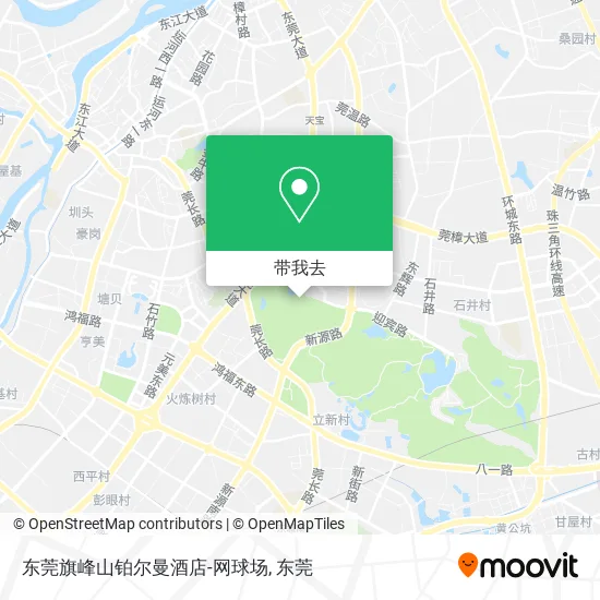 东莞旗峰山铂尔曼酒店-网球场地图