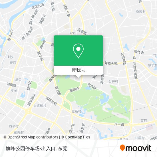 旗峰公园停车场-出入口地图