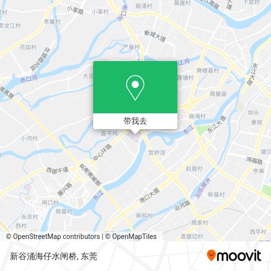 新谷涌海仔水闸桥地图