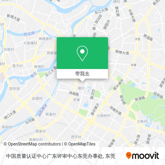中国质量认证中心广东评审中心东莞办事处地图