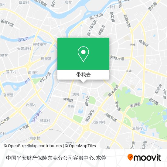 中国平安财产保险东莞分公司客服中心地图