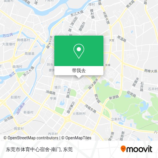 东莞市体育中心宿舍-南门地图