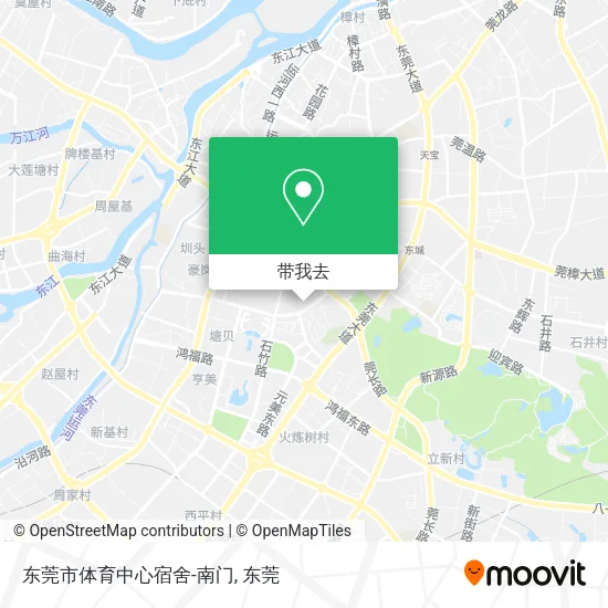 东莞市体育中心宿舍-南门地图