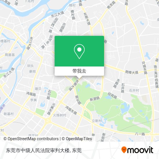 东莞市中级人民法院审判大楼地图