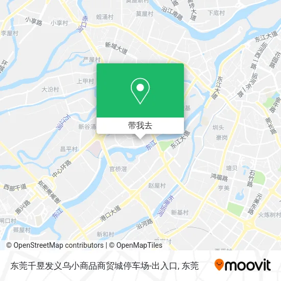 东莞千昱发义乌小商品商贸城停车场-出入口地图