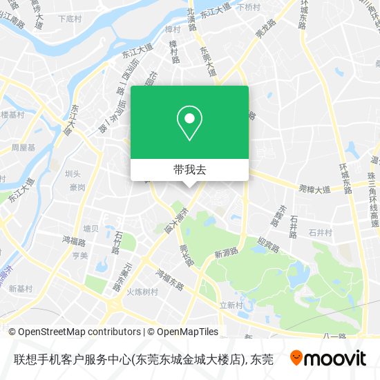 联想手机客户服务中心(东莞东城金城大楼店)地图
