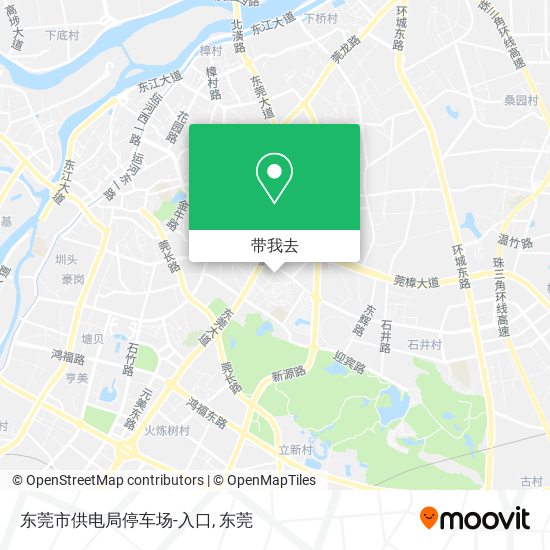 东莞市供电局停车场-入口地图