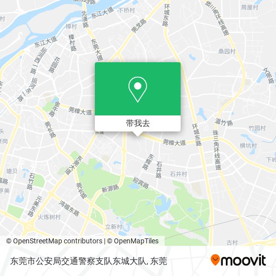 东莞市公安局交通警察支队东城大队地图
