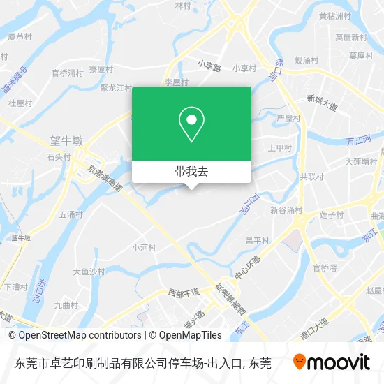 东莞市卓艺印刷制品有限公司停车场-出入口地图