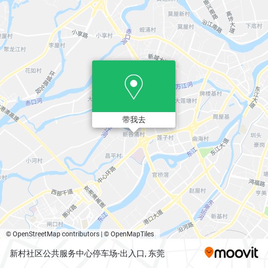 新村社区公共服务中心停车场-出入口地图