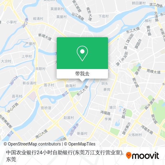 中国农业银行24小时自助银行(东莞万江支行营业室)地图