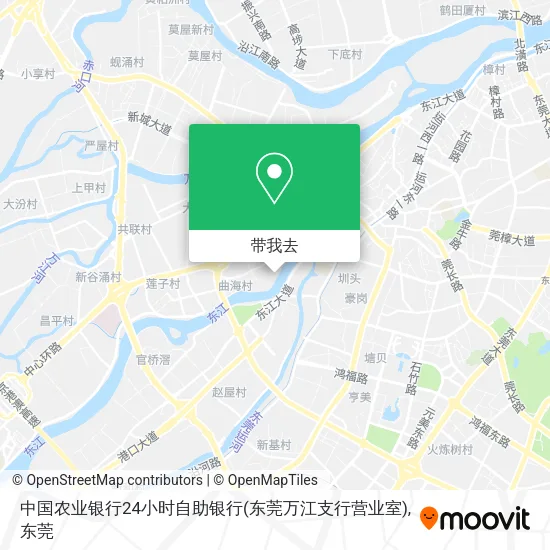 中国农业银行24小时自助银行(东莞万江支行营业室)地图