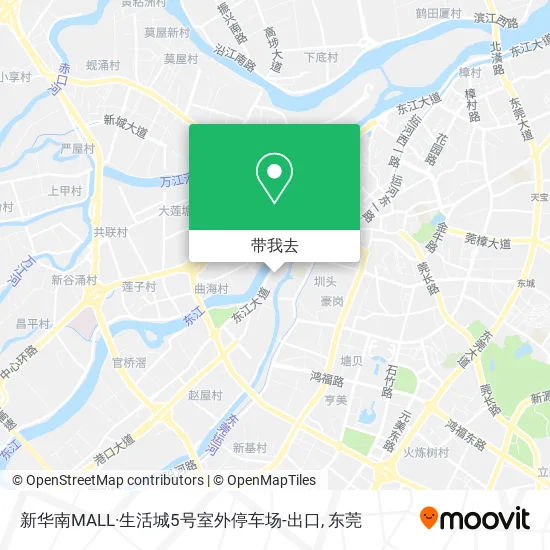 新华南MALL·生活城5号室外停车场-出口地图
