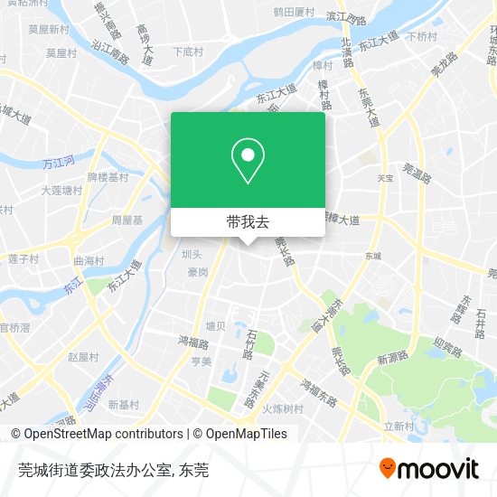 莞城街道委政法办公室地图