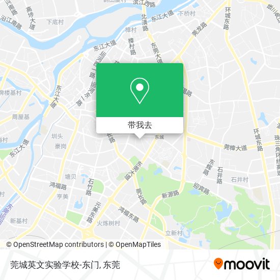 莞城英文实验学校-东门地图