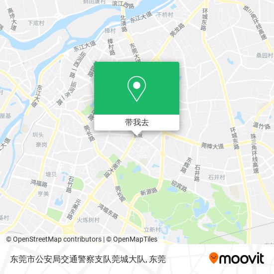 东莞市公安局交通警察支队莞城大队地图