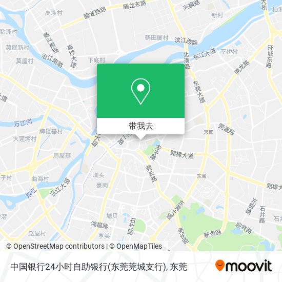 中国银行24小时自助银行(东莞莞城支行)地图