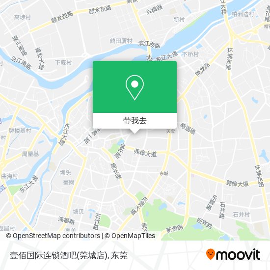 壹佰国际连锁酒吧(莞城店)地图