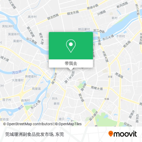 莞城珊洲副食品批发市场地图