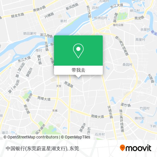 中国银行(东莞蔚蓝星湖支行)地图