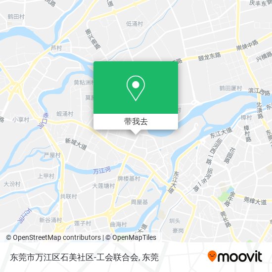 东莞市万江区石美社区-工会联合会地图