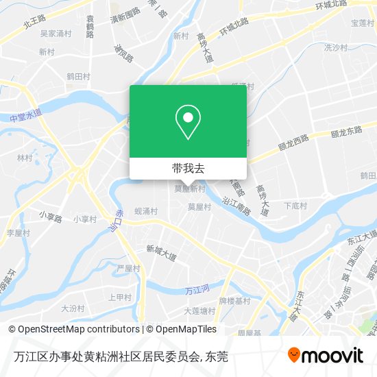 万江区办事处黄粘洲社区居民委员会地图