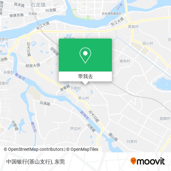 中国银行(茶山支行)地图
