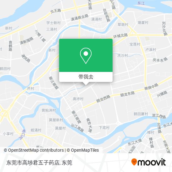 东莞市高埗君五子药店地图