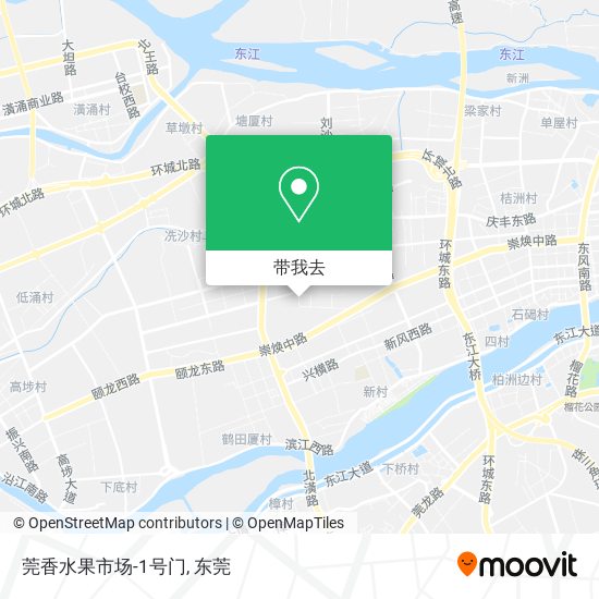 莞香水果市场-1号门地图