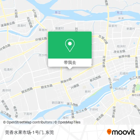 莞香水果市场-1号门地图