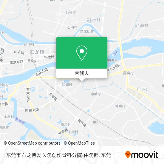 东莞市石龙博爱医院创伤骨科分院-住院部地图