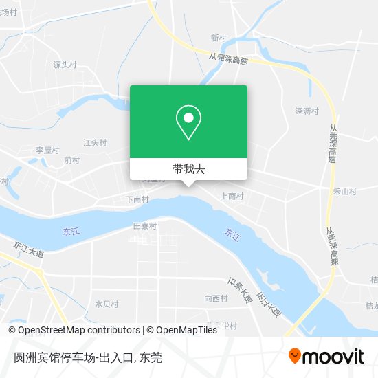 圆洲宾馆停车场-出入口地图
