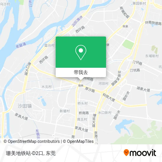 珊美地铁站-D2口地图
