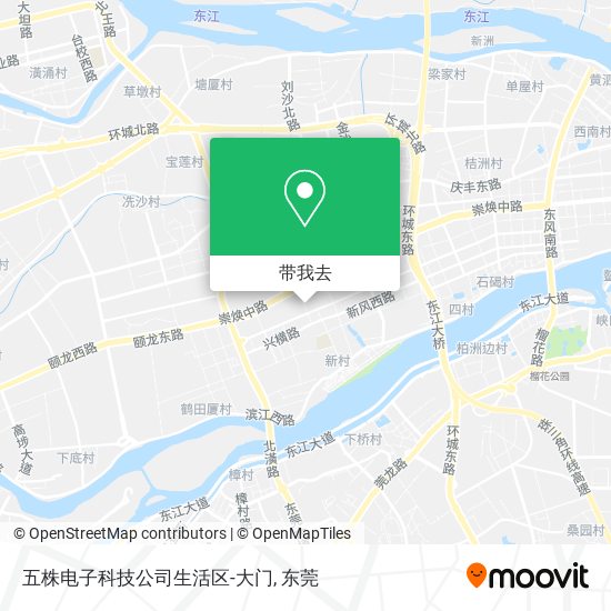 五株电子科技公司生活区-大门地图