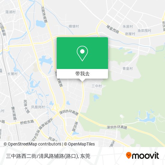 三中路西二街/清凤路辅路(路口)地图