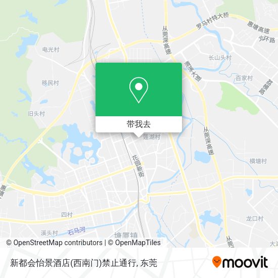 新都会怡景酒店(西南门)禁止通行地图