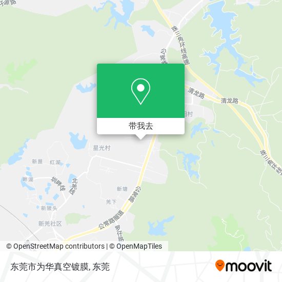 东莞市为华真空镀膜地图