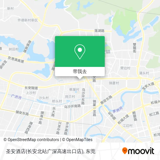 圣安酒店(长安北站广深高速出口店)地图