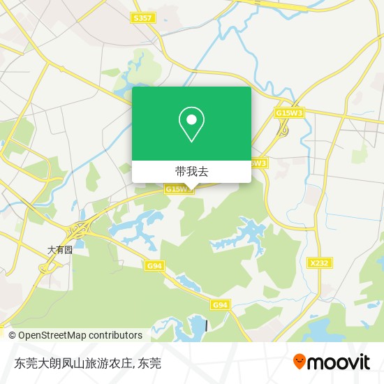 东莞大朗凤山旅游农庄地图