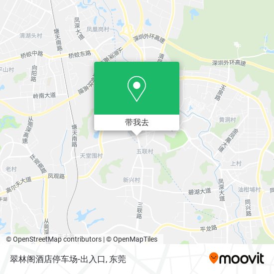 翠林阁酒店停车场-出入口地图