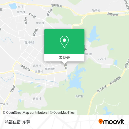 鸿福住宿地图