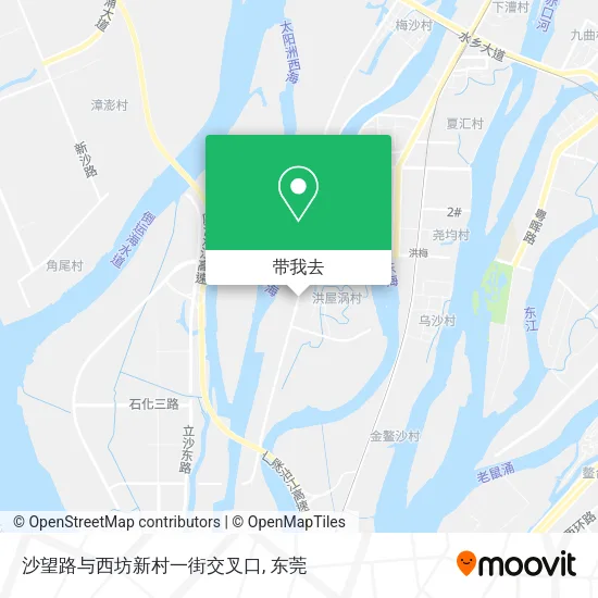 沙望路与西坊新村一街交叉口地图