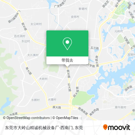 东莞市大岭山精诚机械设备厂-西南门地图
